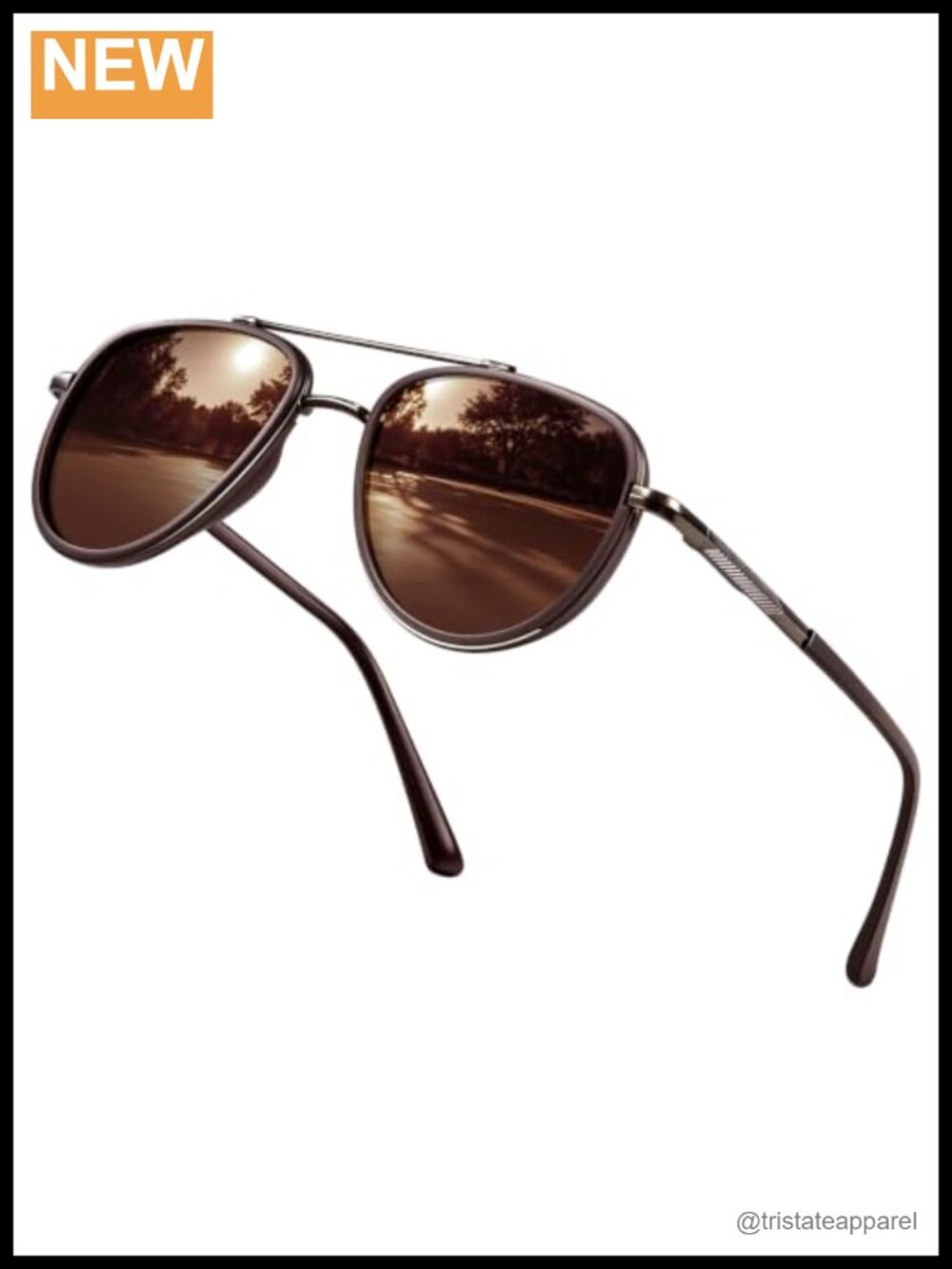 Polarized Aviator Sunglasses UV400 Metal Frame Tangle Free Unisex
